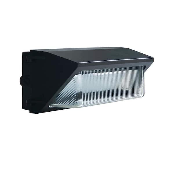 HALCO LIGHTING TECHNOLOGIES 400-Watt Equivalent 120-Watt Outdoor Integrated LED Bronze Wall Pack Light Cool White, 4000K
