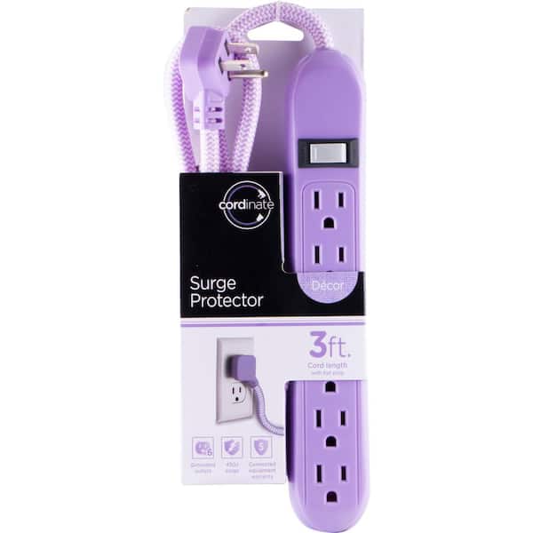Cordinate ADAPT 6-Outlet 8ft. Braided Extension Cord With Surge
