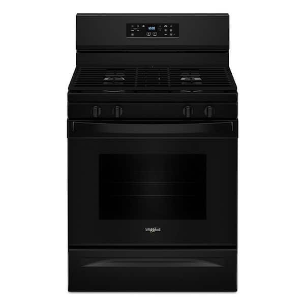 30 in. 4 Burners Freestanding Gas Range in Black with No Preheat Mode