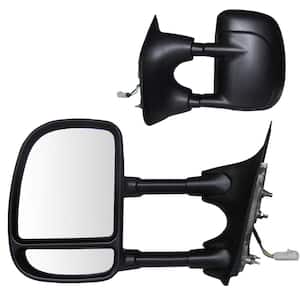Towing Mirror for 99-00 Ford F250/F350/F450/F550 Super-Duty Pick-Up Extending Textured Black Folding Pair Power