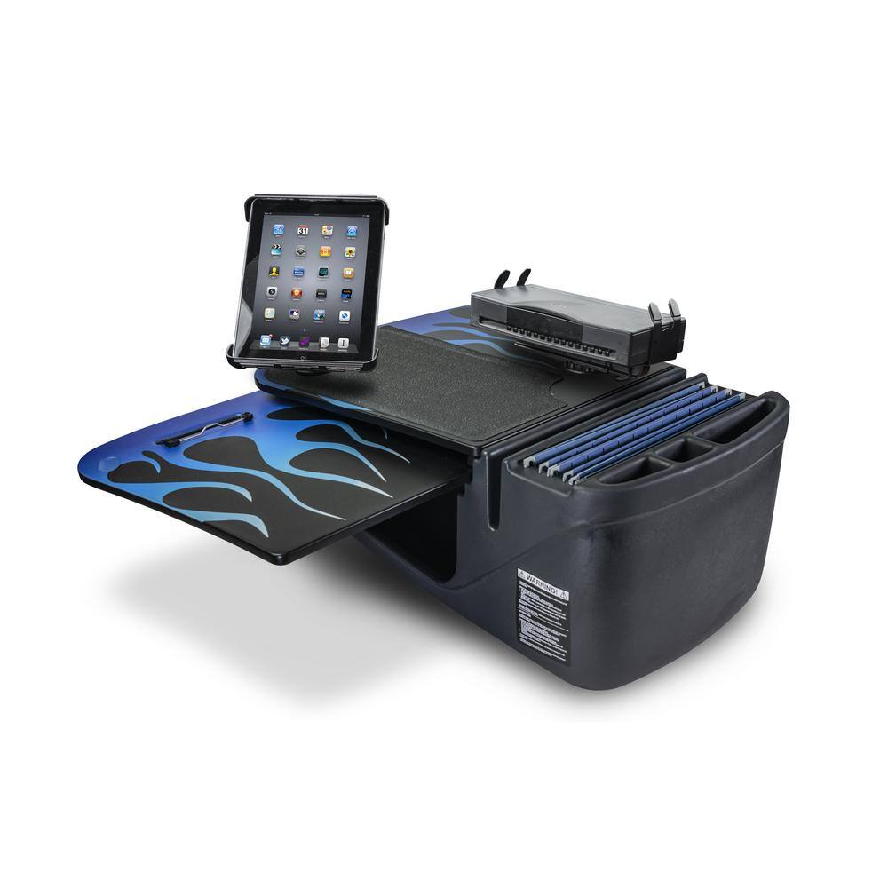 AutoExec GripMaster Car Desk Blue Steel Flames with Printer Stand and  Tablet Mount AEGrip-03P-BSF The Home Depot