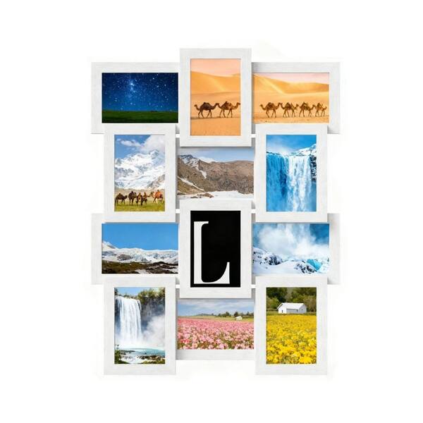 12-Pack 4 in. x 6 in. White Wood Collage Frame for Gallery Decor