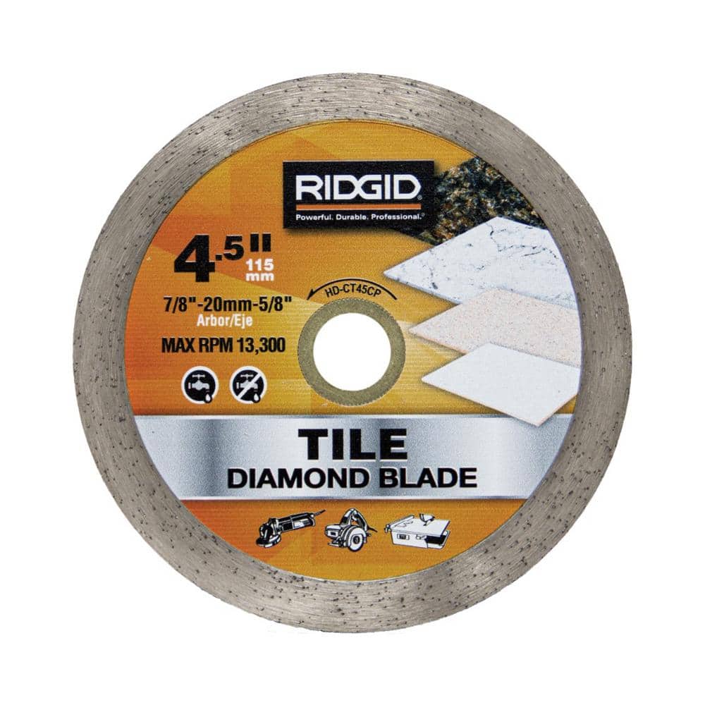 RIDGID 4.5 in. Continuous Diamond Blade HD-CT45CP - The Home Depot