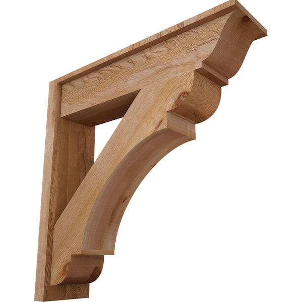 Ekena Millwork 8 in. x 32 in. x 32 in. Western Red Cedar Olympic Traditional Rough Sawn Outlooker