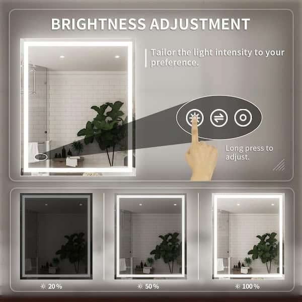 ABC部屋 niveal Lumos 36 in. W x 36 in. H Rectangular Frameless LED
