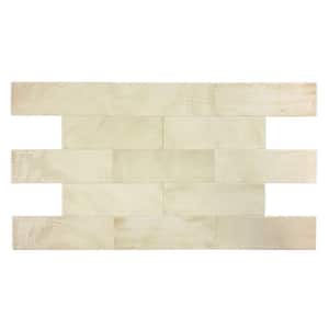 Router Rectangle Cream 3 in. x 9 in. Rich Textured Matte Ceramic Artistic Subway Wall Tile (7.99 sq. ft./44-piece case)