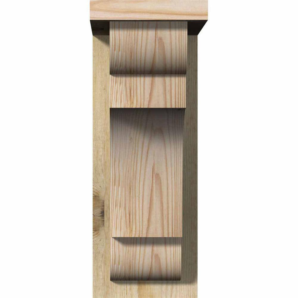 Douglas Fir Rough Sawn 16" x 12" x 6" Rustic Corbel with Backplate