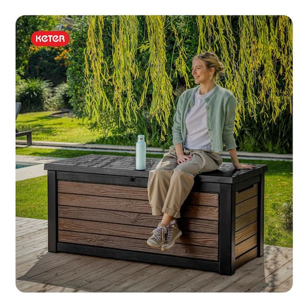 訳アリ特価　KETER DECK BOX ケター 454L Marvel Brown 71 Gallon Storage Deck Box - Keter US