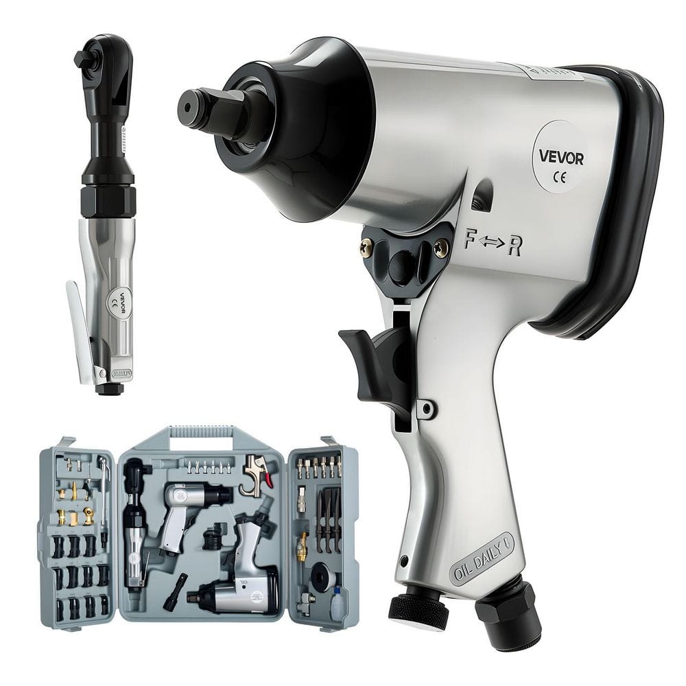 50 Pieces Pro Air Tool and Accessories Kit, 1/2 in. Air Impact Wrench, 3/8 in. Ratchet, 4500BPM Hammer, Blow Gun price history on PriceWatchPro