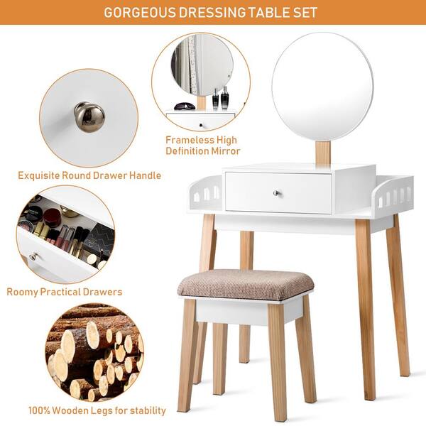 high dressing table stool