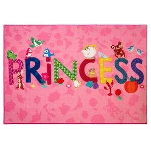 Princess Icons Multi-Colored 5 ft. x 7 ft. Indoor Juvenile Area Rug