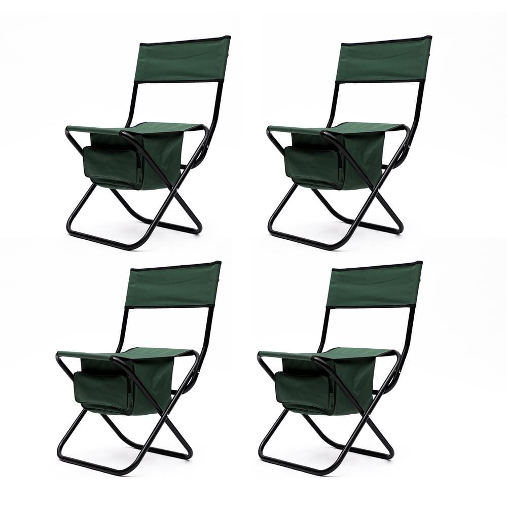 Flynama Green Metal Folding Outdoor Lawn Chair With Storage Bag For   Green Lawn Chairs J X W24172219 64 1000 