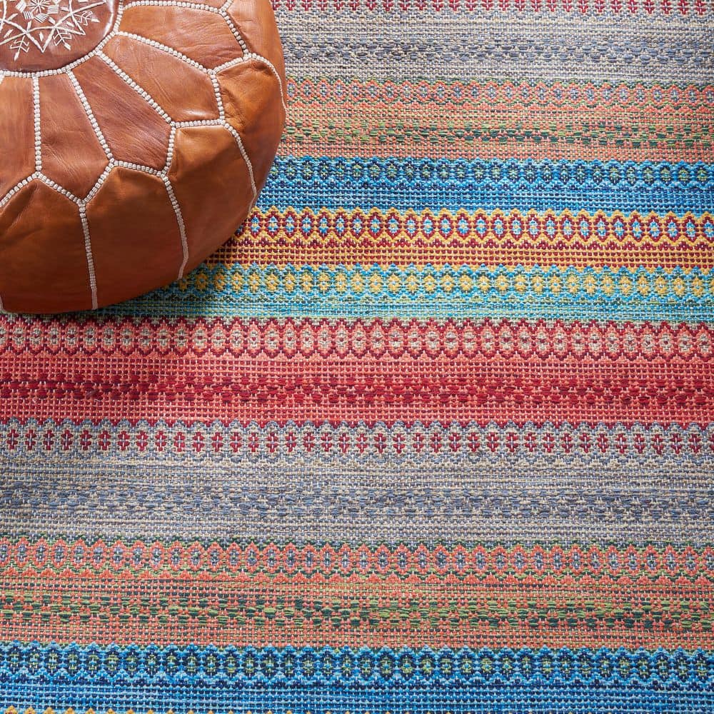 Handmade Red Cotton Flat Woven 8' x 10' Area Rug
