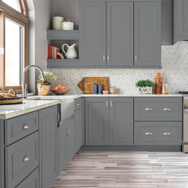 1 qt. #N500-5 Magnetic Gray color Semi-Gloss Enamel Interior/Exterior Cabinet, Door & Trim Paint