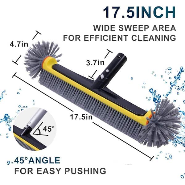 ITOPFOX 4.7 in. H Pool Brush Head Round Ends Pool with