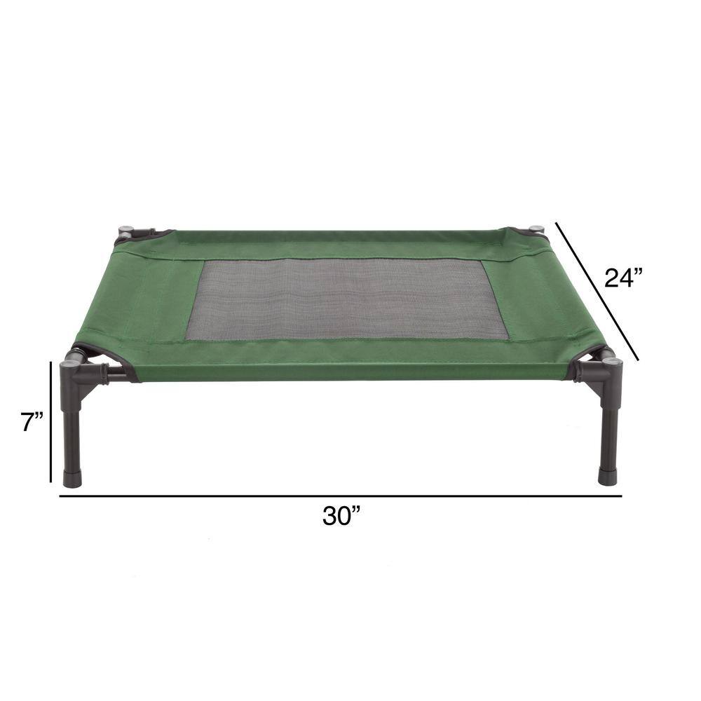 Medium Green Elevated Waterproof Outdoor Pet Bed