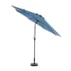 Hampton Bay 9 ft. Steel Tilt Patio Umbrella in Denim YJAUC-171-DM - The ...