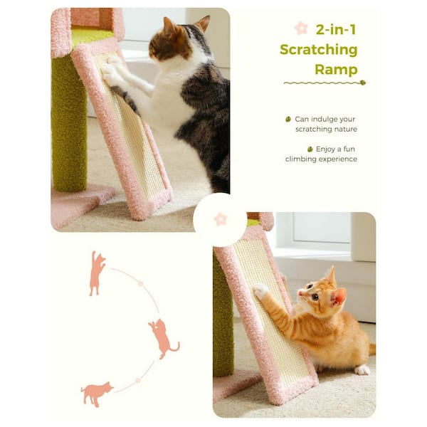 Cute Cat Tower GRANNY SAYS Pink Cat Trees, 35 Inches Cat Tower For