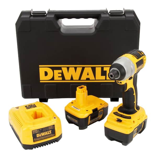 DEWALT 18-Volt XRP Lithium-Ion Cordless 1/4 in. Impact Driver Kit with (2) Batteries 2Ah, 1-Hour Charger and Case