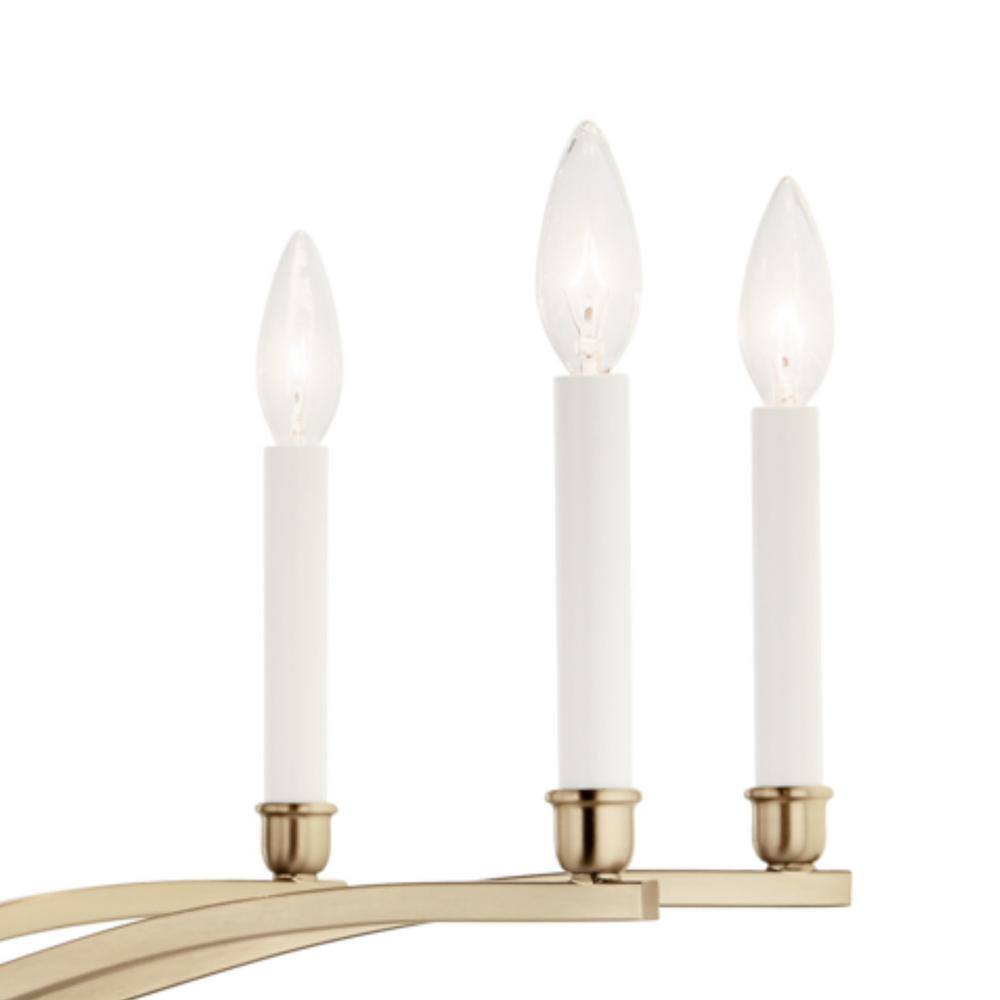 Champagne Bronze 14-Light 2-Tier Candle Chandelier