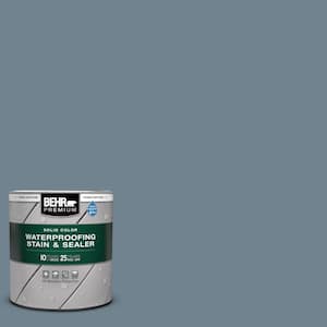 1 qt. #N480-5 Adirondack Blue Solid Color Waterproofing Exterior Wood Stain and Sealer