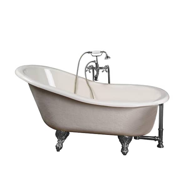 Barclay Products 5 ft. Acrylic Ball and Claw Feet Slipper Tub in