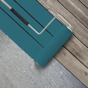 1 gal. #HDC-CL-27 Calypso Blue Textured Low-Lustre Enamel Interior/Exterior Porch and Patio Anti-Slip Floor Paint