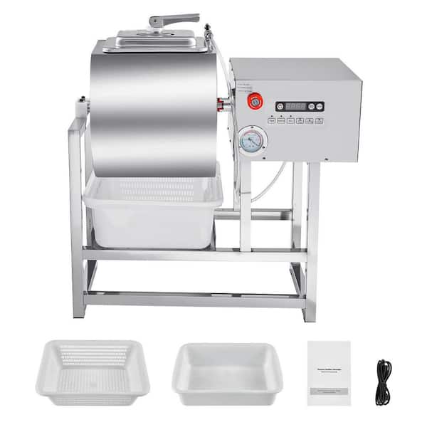 Commercial Meat Tumbler Marinator, 40L Vacuum Tumbler Marinating Machine with Bidirectional Rotation, Stainless Steel