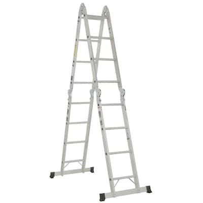 16 ft. Aluminum Folding Multi-Position Ladder with 300 lb. Load Capacity Type IA Duty Rating