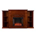 Overton Alexa-Enabled Smart 73 in. Electric Fireplace with Bookcases in Autumn Oak