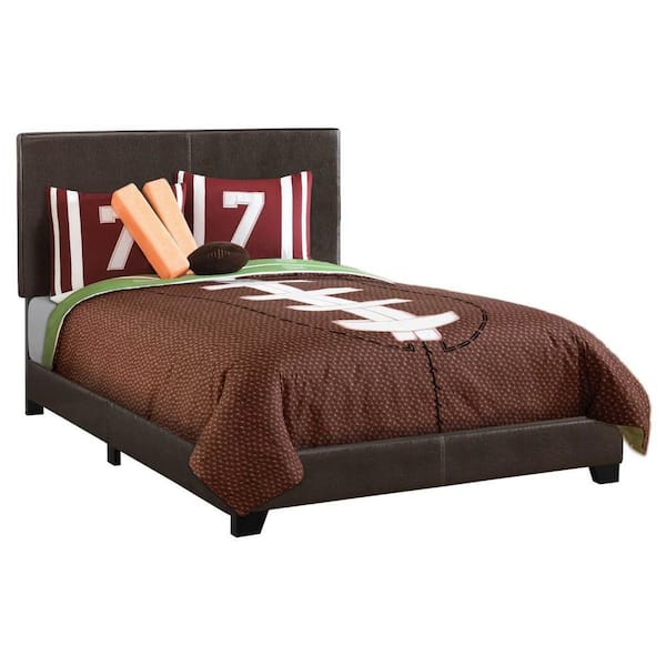 Brown Wood Frame Full Double Panel Bed