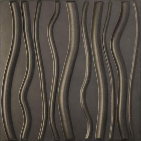 Ekena Millwork 19-5/8-in W x 19-5/8-in H Jackson EnduraWall Decorative 3D Wall Panel Weathered Steel