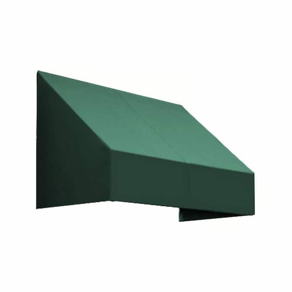 AWNTECH 3.38 ft. Wide New Yorker Window/Entry Fixed Awning (44 in. H x 24 in. D) Forest