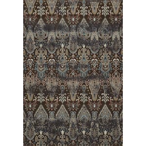 Florence 3 Exquisite Ikat Chocolate 9 ft. 6 in. x 13 ft. 2 in. Area Rug