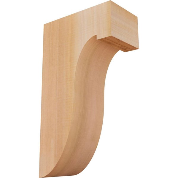 Ekena Millwork 5-1/2 in. x 10 in. x 18 in. Western Red Cedar Del Monte Smooth Corbel