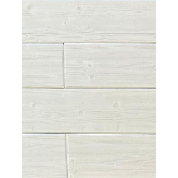 Old Mill White 0.5 ft. x 3 ft. Glue up Foam Wood Ceiling Tiles Planks (78 sq. ft. /case)