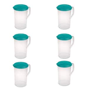 Compact Pitcher with Premium Lid, Plastic Pitcher with