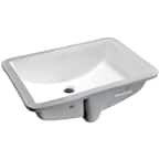 Pegasus Series 8.5 in. Ceramic Undermount Sink Basin in White