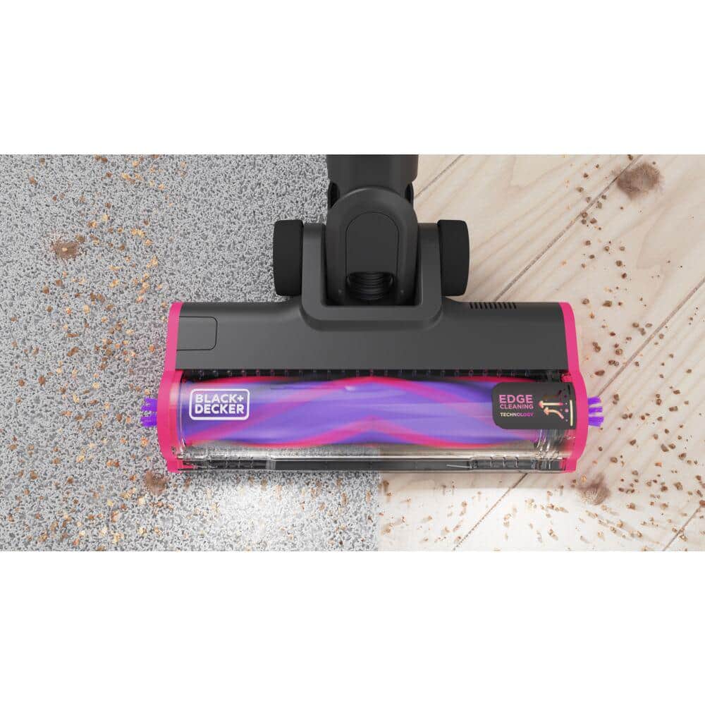Black Convertible Cordless Stick Vacuum with LED Floor Lights
