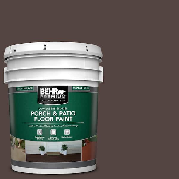 BEHR PREMIUM 5 gal. #PFC-25 Dark Walnut Low-Lustre Enamel Interior/Exterior Porch and Patio Floor Paint