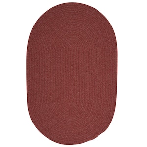 Edward Rosewood 2 ft. x 3 ft. Oval Braided Area Rug