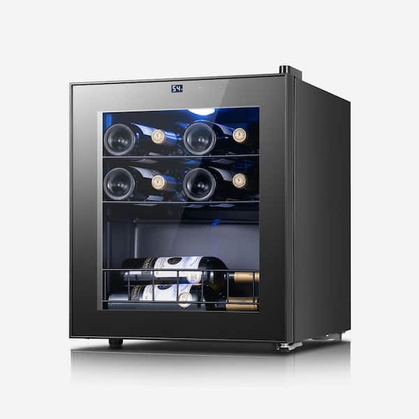 Single Zone 12-Bottle Freestanding Compressor Wine Cooler Refrigerator Fridge Cellar Cooling Unit in Stainless Steel