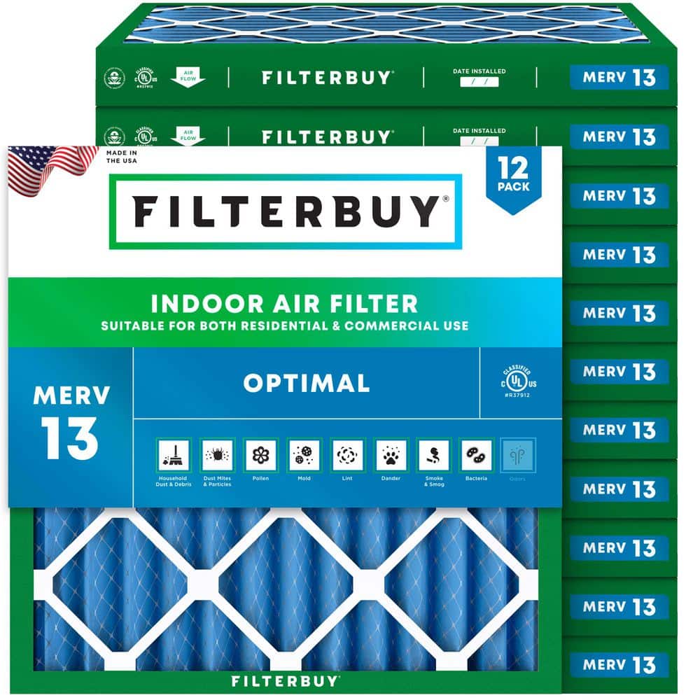 21 in. x 21 in. x 2 in. MERV 13 (FPR 10) Health Defense Pleated HVAC AC Furnace Air Filters Replacement (12-Pack) price history on PriceWatchPro