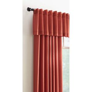 15 in. L Monaco Lined Polyester Valance in Terracotta