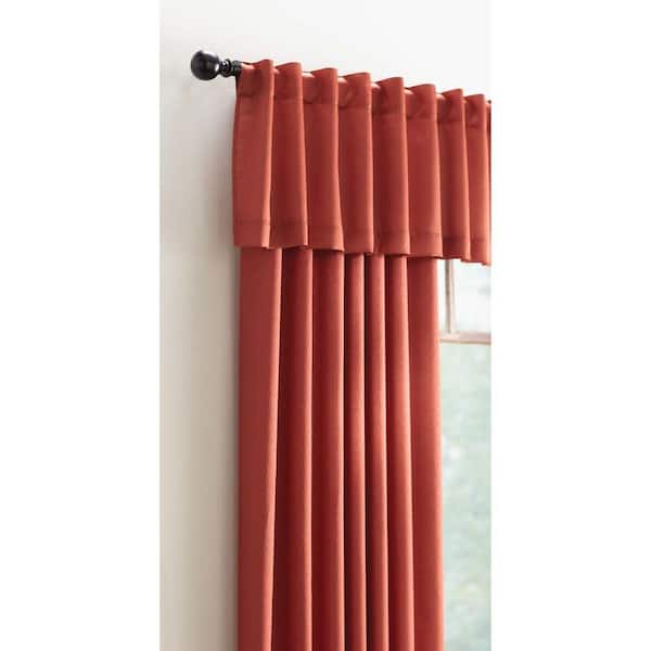 Home Decorators Collection 15 in. L Monaco Lined Polyester Valance in Terracotta