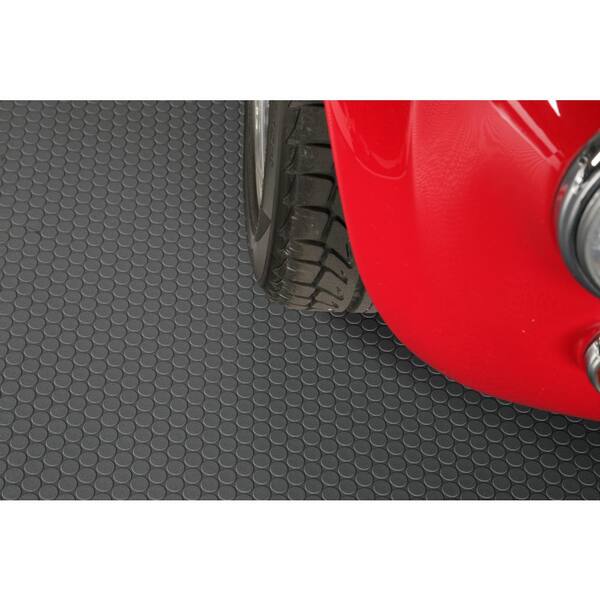 G-Floor Small Coin 7'6x17' Garage Floor Mat in Slate Grey 