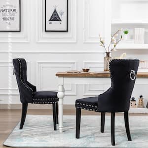 Brooklyn Black Tufted Velvet Dining Side Chair (Set of 2)