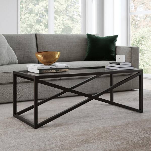 Meyer&Cross Calix 46 in. Bronze Large Rectangle Tempered Glass