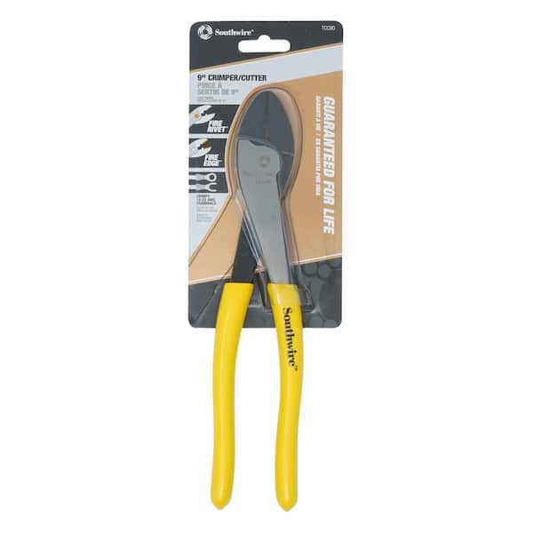 9 in. Terminal Crimper Cutter with Dipped Handles