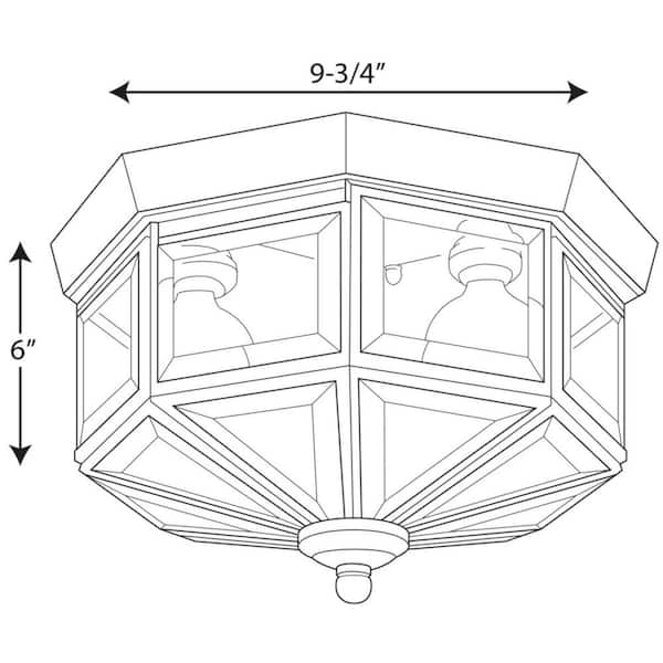 beveled glass flush mount